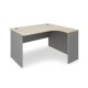 Rohový stůl SimpleOffice 140 x 120 cm, pravý - Dub světlý / šedá