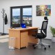Sestava kancelářského nábytku Visio 1, 140 cm - Buk