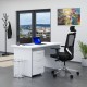 Sestava kancelářského nábytku Visio 1, 140 cm - Bílá