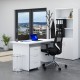 Sestava kancelářského nábytku Visio 2, 140 cm - Bílá