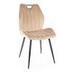 Jídelní židle Arco Velvet - Béžová / černá