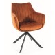 Jídelní židle Azalia Velvet - Oranžová / černá
