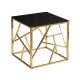 Konferenční stolek Escada II - čtverec - Černý mramor / zlatá