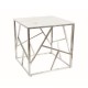 Konferenční stolek Escada II - čtverec - Mramor / stříbrná
