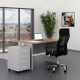 Sestava kancelářského nábytku SimpleOffice 1, 120 cm - Šedá / ořech vlašský