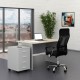 Sestava kancelářského nábytku SimpleOffice 1, 120 cm - Šedá / dub světlý