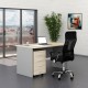 Sestava kancelářského nábytku SimpleOffice 1, 140 cm - Dub světlý / šedá