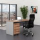 Sestava kancelářského nábytku SimpleOffice 1, 160 cm - Ořech vlašský / šedá