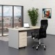 Sestava kancelářského nábytku SimpleOffice 1, 160 cm - Dub světlý / šedá
