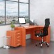 Sestava kancelářského nábytku SimpleOffice 2, 140 cm, pravá - Třešeň