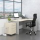 Sestava kancelářského nábytku SimpleOffice 2, 140 cm, pravá - Dub světlý / šedá
