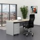 Sestava kancelářského nábytku SimpleOffice 1, 160 cm - Šedá / dub světlý