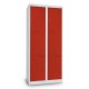 Kovová šatní skříňka Z, 80 x 50 x 180 cm, cylindrický zámek - Červená - RAL 3000