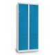 Kovová šatní skříňka Z, 80 x 50 x 180 cm, otočný zámek - Modrá - RAL 5012