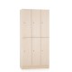Dřevěná šatní skříňka Visio - 6 boxů, 90 x 45 x 185 cm, cylindrický zámek - Javor