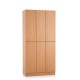 Dřevěná šatní skříňka Visio - 6 boxů, 90 x 45 x 185 cm, cylindrický zámek - Buk