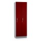 Dřevěná šatní skříňka Visio LUX - 2 oddíly, 60 x 42 x 190 cm - Červená