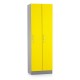Dřevěná šatní skříňka Visio LUX - 2 oddíly, 60 x 42 x 190 cm - Žlutá