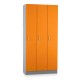 Dřevěná šatní skříňka Visio LUX - 3 oddíly, 90 x 42 x 190 cm - Oranžová