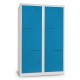 Kovová šatní skříňka Z, 120 x 50 x 180 cm, cylindrický zámek - Modrá - RAL 5012
