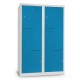 Kovová šatní skříňka Z, 120 x 50 x 180 cm, otočný zámek - Modrá - RAL 5012