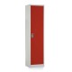 Univerzální kovová skříň, 50 x 40 x 185 cm, cylindrický zámek - Červená - RAL 3000
