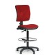 Pracovní židle Milano II s opěrkou nohou - Červená