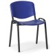 Plastová židle ISO - černé nohy - Modrá