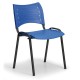Plastová židle SMART - černé nohy - Modrá