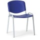 Plastová židle ISO - šedé nohy - Modrá