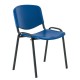Plastová konferenční židle ISO - černé nohy - Modrá
