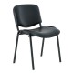 Kožená konferenční židle ISO - černé nohy - Černá