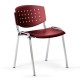 Konferenční židle Troy II - chromované nohy - Červená