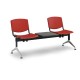 Plastová lavice Design, 2-sedák + stolek - Červená