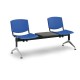 Plastová lavice Design, 2-sedák + stolek - Modrá