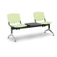 Plastová lavice Design, 2-sedák + stolek - Zelená