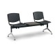 Plastová lavice Design, 2-sedák + stolek - Černá
