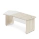 Rohový stůl TopOffice Premium 227,1 x 109,6 cm, levý - Akát světlý / bílá