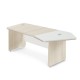 Rohový stůl TopOffice Premium 227,1 x 109,6 cm, pravý - Akát světlý / bílá