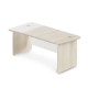 Rohový stůl TopOffice Premium 203,2 x 102,7 cm, levý - Akát světlý / bílá