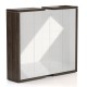 Vysoká skříň Lineart 211,2 x 50 x 187,6 cm - Jilm tmavý / bílá