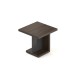 Jednací stůl Lineart 80 x 80 cm - Jilm tmavý / antracit