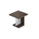 Jednací stůl Lineart 80 x 80 cm - Jilm tmavý / bílá