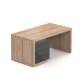 Stůl Lineart 160 x 85 cm + levý kontejner - Jilm světlý / antracit