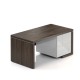 Stůl Lineart 160 x 85 cm + pravý kontejner - Jilm tmavý / bílá