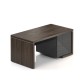 Stůl Lineart 160 x 85 cm + pravý kontejner - Jilm tmavý / antracit