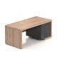 Stůl Lineart 180 x 85 cm + pravý kontejner - Jilm světlý / antracit