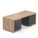 Stůl Lineart 200 x 85 cm + 2x kontejner - Jilm světlý / antracit