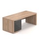 Stůl Lineart 200 x 85 cm + levý kontejner - Jilm světlý / antracit