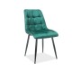 Jídelní židle Chic Velvet - Zelená / černá